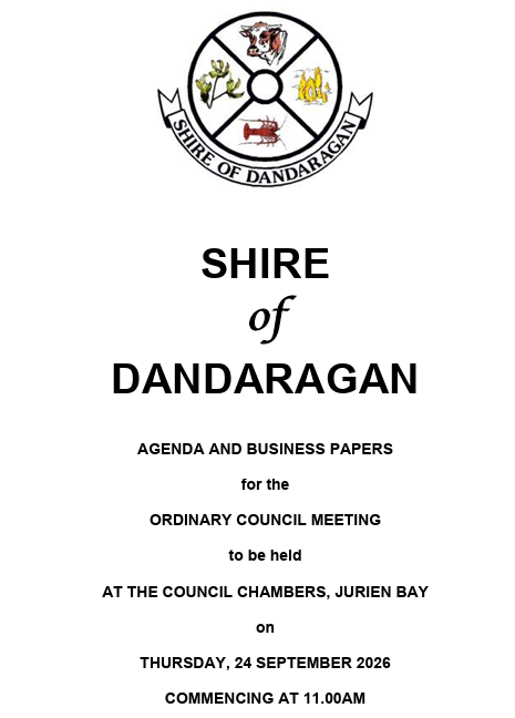 24 September 2026 Agenda