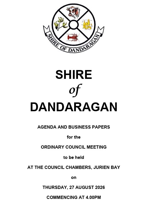 27 August 2026 Agenda