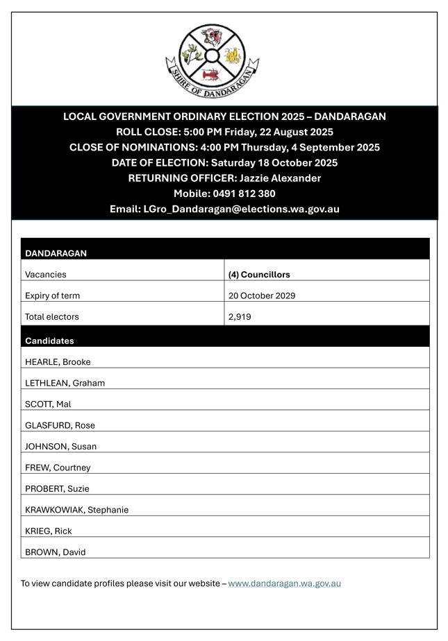 Local Government Ordinary Election 2025